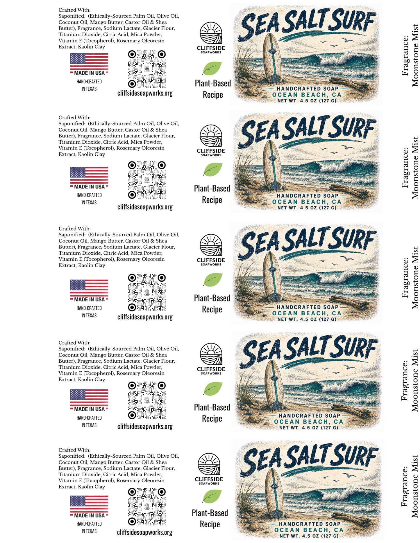 Sea Salt Surf-Ocean Beach, CA Bar Soap