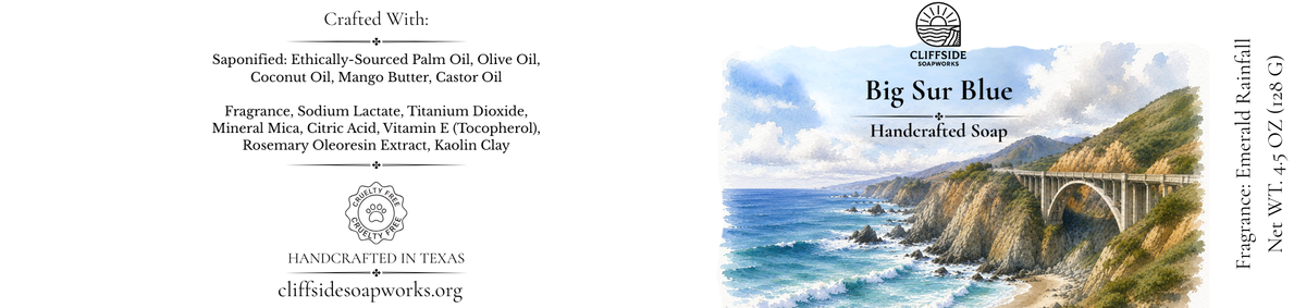 Big Sur, California - Big Sur Blue Bar Soap