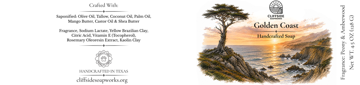 Big Sur, California - Golden Coast Bar Soap