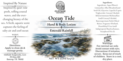 Ocean Tide - Large Glass Bottle Lotion