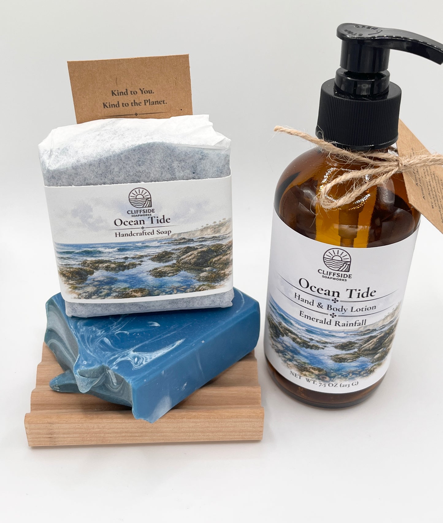 Ocean Tide - Large Glass Bottle Lotion