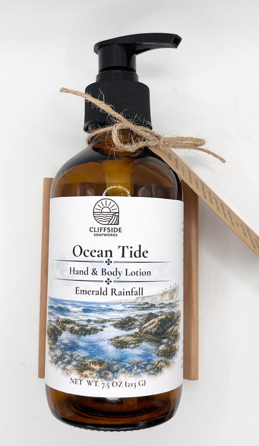 Ocean Tide - Large Glass Bottle Lotion