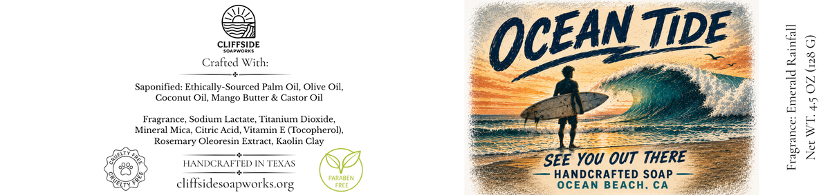 Ocean Beach, California - Ocean Tide Bar Soap