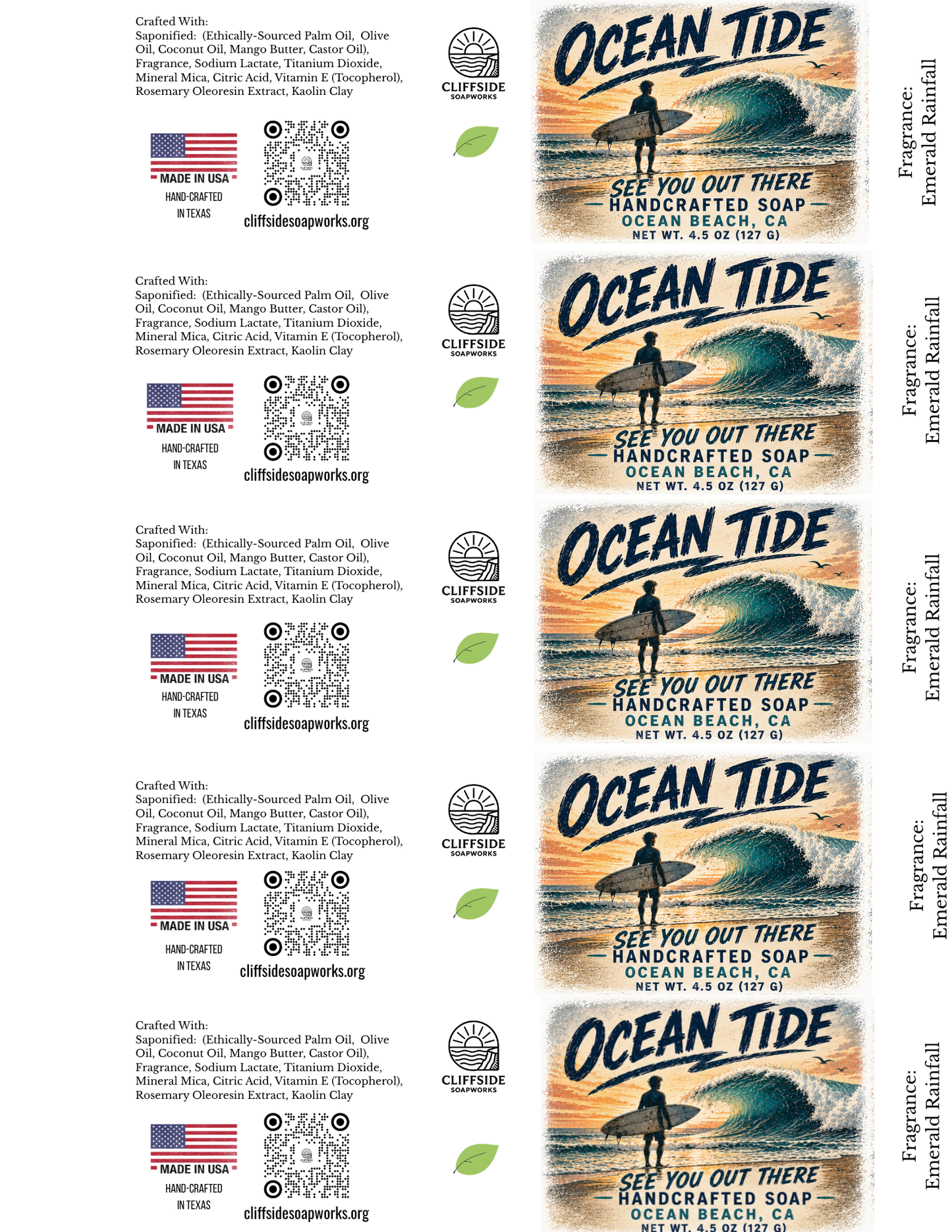 Ocean Tide Bar Soap – Ocean Beach, CA Bar Soap