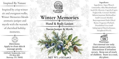 Winter Memories-Large Glass Bottle Lotion